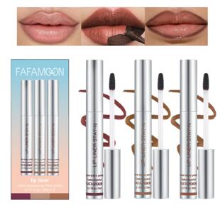 唇刷唇线3只套 勾勒唇形显唇色防水不晕染剥离式 剥离式 唇线笔