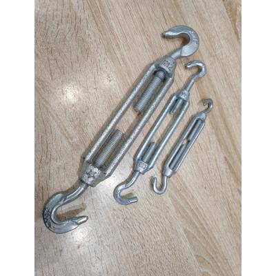 开体式螺旋扣CC型形两头带钩铁镀锌花兰螺丝螺栓M6 8 10 12 16mm