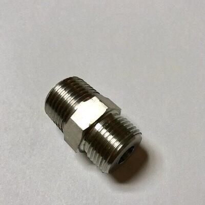 m20x1.5-ZG1/2 不锈钢异径双外丝连接接头 压力60mpa 不锈钢304