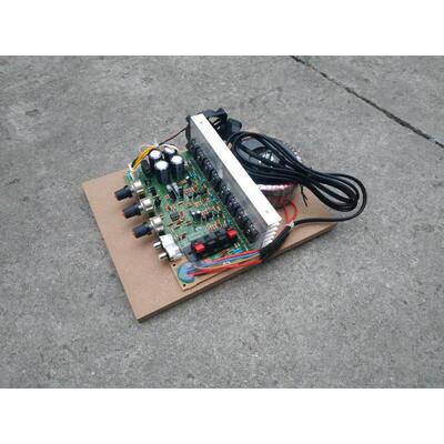 300W220V发烧功放板大功率8管+风扇Hi-Fi前级+后级 功放板 胆味