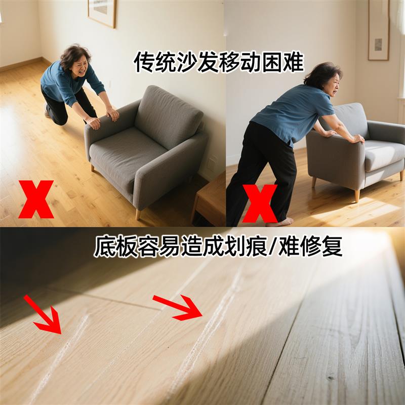 可移动滑轮折叠床午休办公室单双人两用沙发床三折椅成人临时床