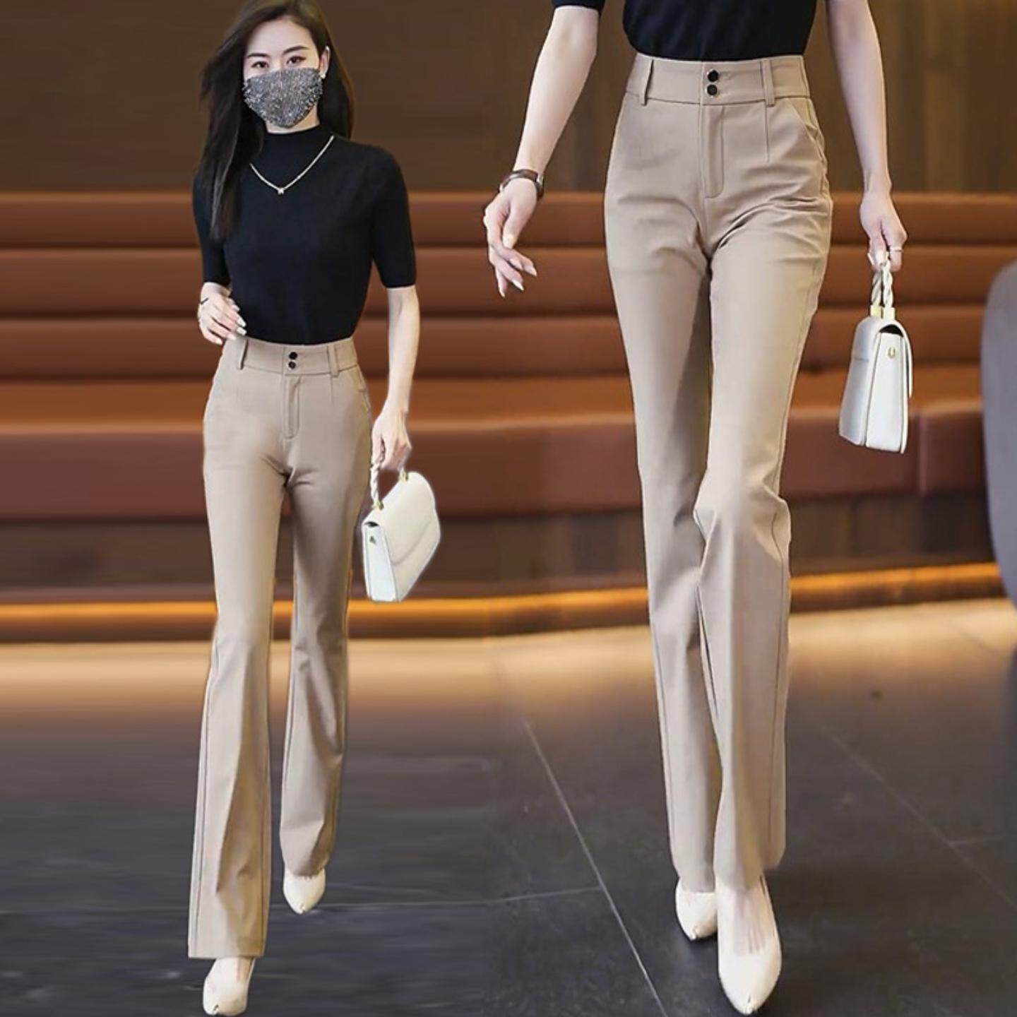 西装微喇裤女春秋2026新款气质显瘦显高垂感西裤直筒休闲喇叭裤子