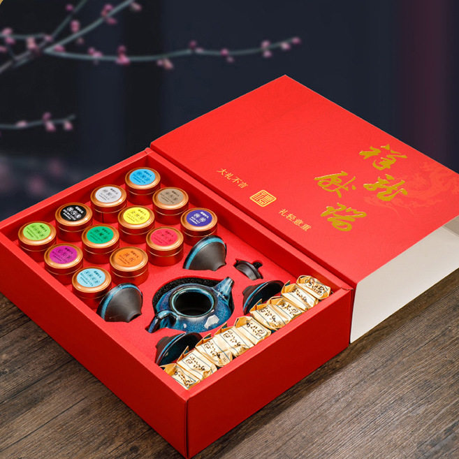 港猫国际茶叶礼盒装大红袍金骏眉小罐茶小青柑高档送人节日茶叶礼