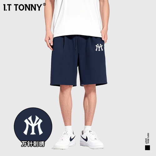 潮牌I.T TONNY2026重磅350克刺绣印花短裤男女运动裤情侣短裤HT