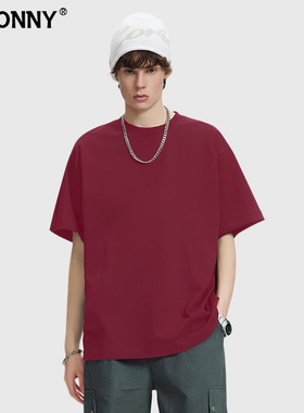 潮牌I.T TONNY官方旗舰店2026新款短袖情侣纯色T恤三本针打底衫XW