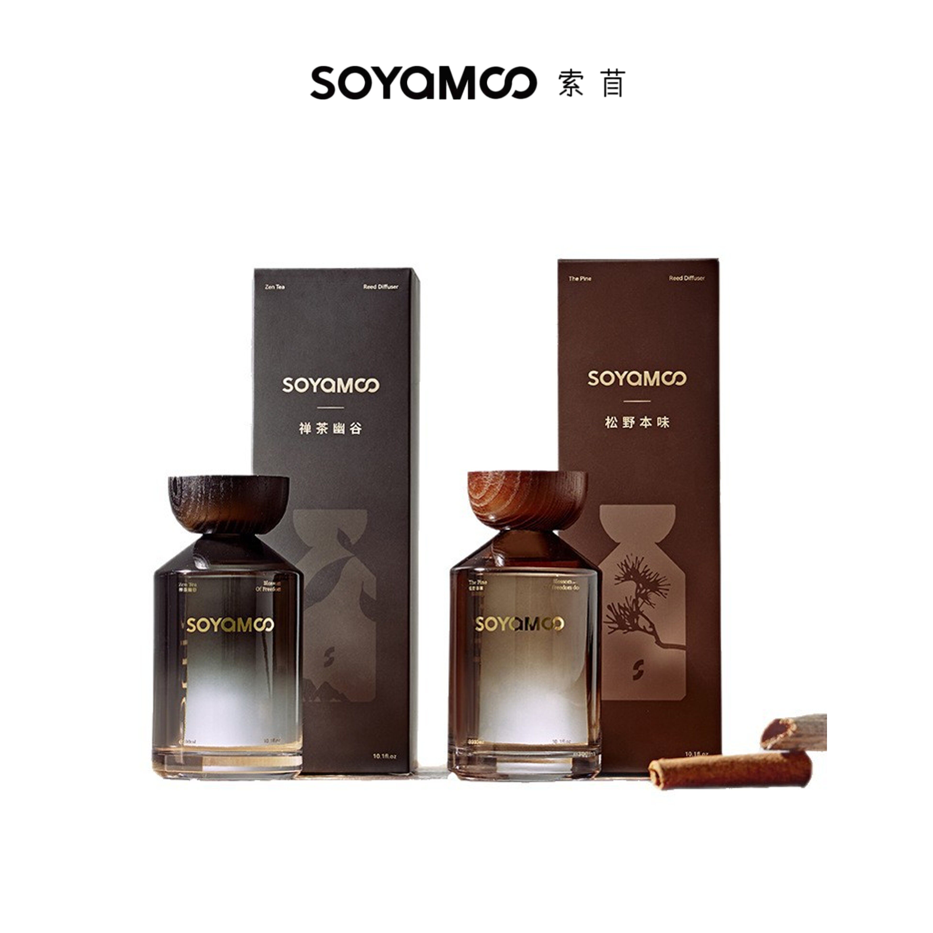 SOYAMOO松野本味卧室扩香索苜禅茶幽谷西苔木盖方瓶乌木沉香香薰图片