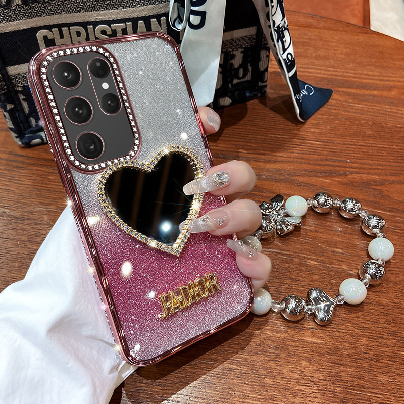 适用三星s24ultra手机壳s24uitra保护套galaxys24U硅胶镜头全包S9280气囊防摔软壳galaxy女款带钻镜子外壳潮