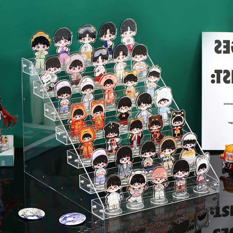 吧唧立牌收纳展示架桌面阶梯架色纸明星片展示架透明化妆品展示架,收纳整理,整理架/置物架/收纳架,淘宝优惠券,粉丝福利购,淘宝优惠卷