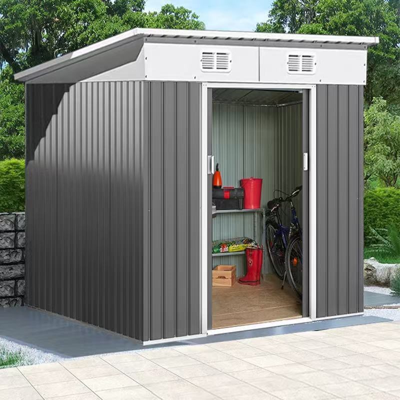 户外储物工具房露台杂物间简易铁皮小屋花园庭院仓库收纳活动板房