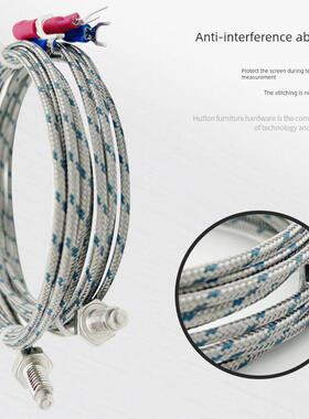 M6螺钉式热电偶PT100热电阻温度传感器M8感温线温控探头K型热电偶