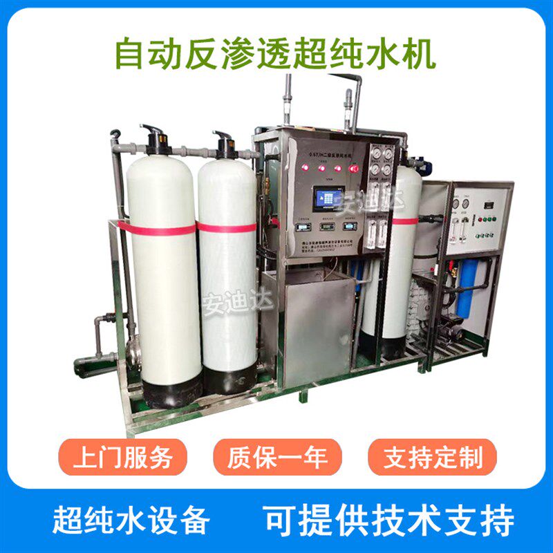 超纯水设备0.5吨二级反渗透EDI净水设备 新能源五金行业纯水机