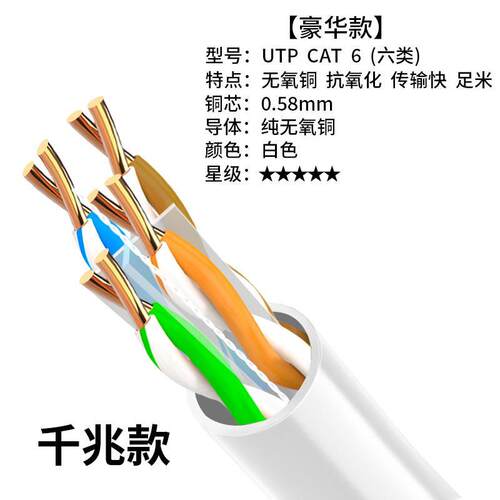 安普高速超五六类纯无氧铜POE监控室内外双萤幕蔽千兆网路线厂家