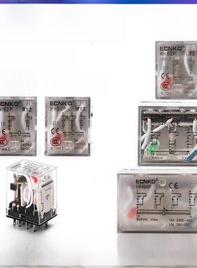 日科HH62P小型中间继电器 HH54P HH53P JQX-13F 220V交流12V 24V