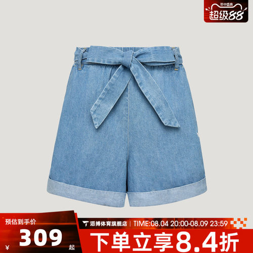 adidas阿迪达斯三叶草女子DENIM SHORT W运动休闲短裤LF4604