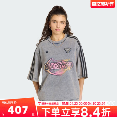 adidas阿迪达斯三叶草女夏潮流百搭半袖上衣休闲短袖T恤KZ5012