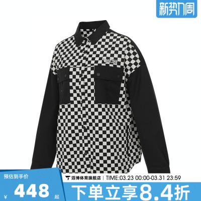 VANS范斯女子CHECKER BLOCKING运动休闲长袖衬衫VN000NFAEC5