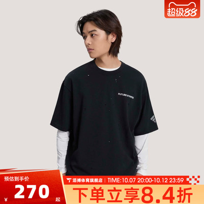 adidas阿迪达斯男子夏季宽松百搭半袖上衣运动休闲短袖T恤KS0007