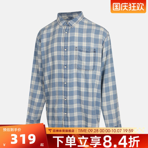 VANS范斯男子Lawson Vintage Indigo运动休闲长袖衬衫VN000U56HEC