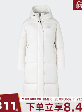 adidas阿迪达斯女子W PUFF L DOWN运动休闲羽绒服JV6196