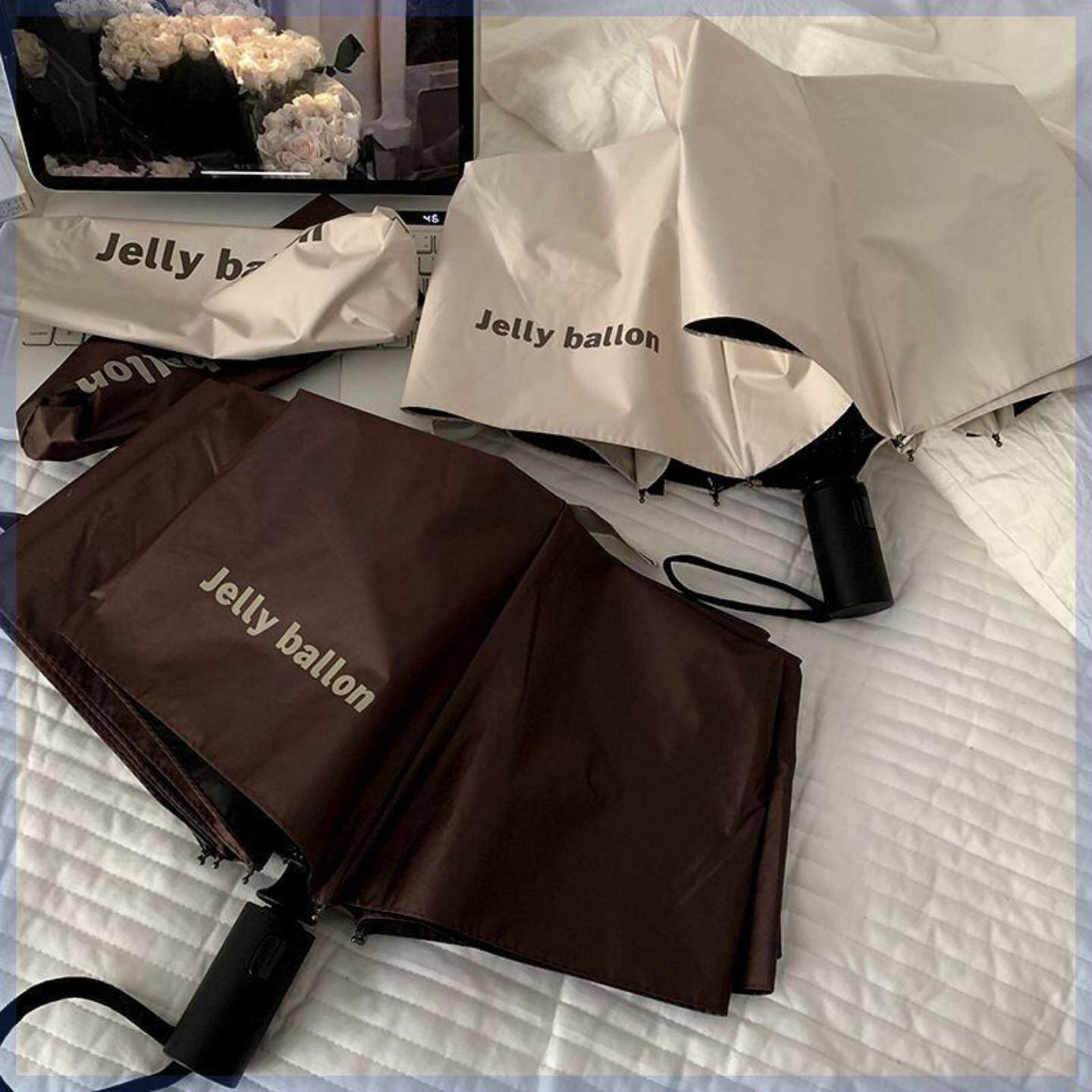 纯色简约美系折叠伞晴雨两用防晒防紫外线太阳伞女时尚遮阳伞