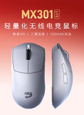 名龙星球 MX301轻量化无线蓝牙三模游戏fps办公长续航电竞鼠标