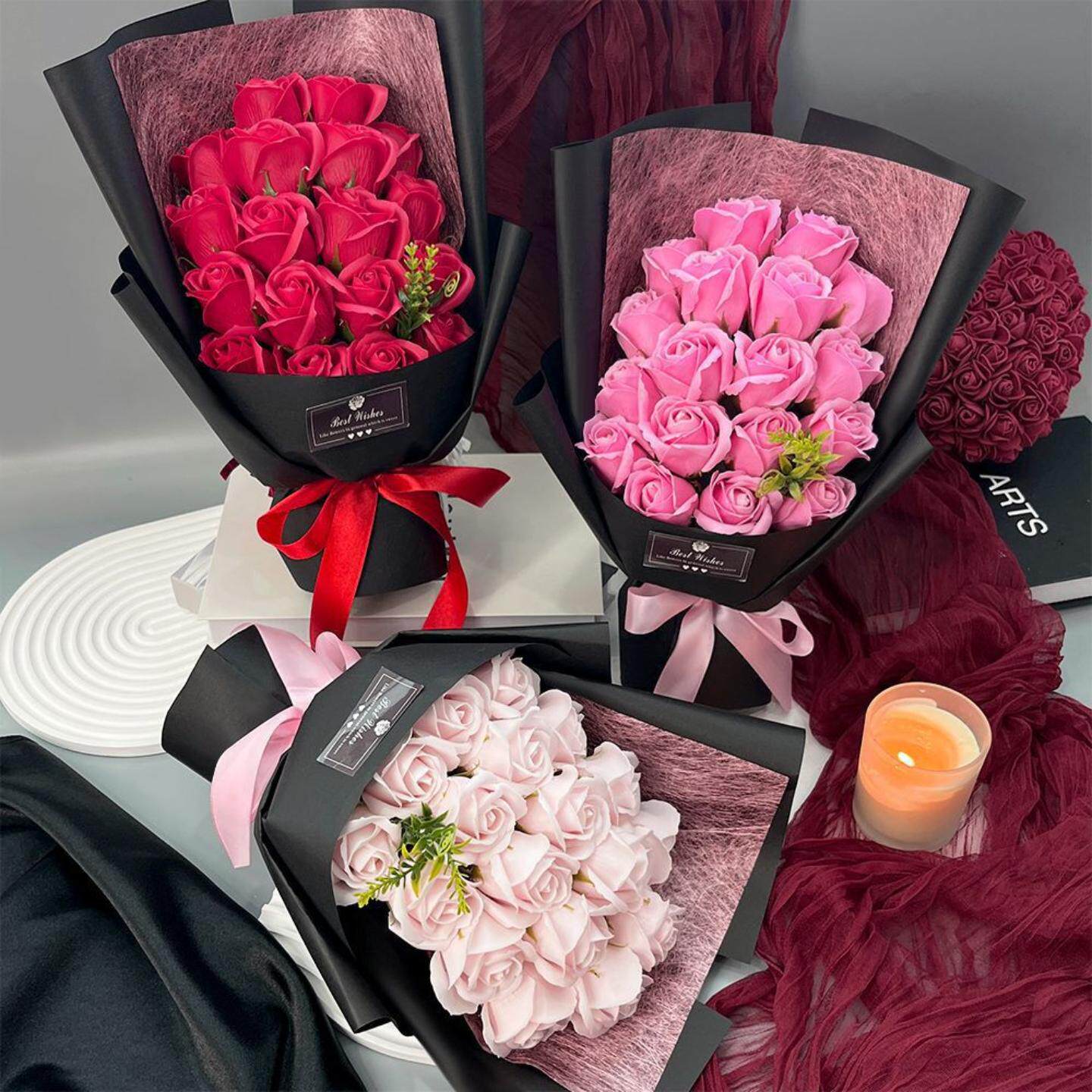 情人节创意礼物朵香皂玫瑰花束礼盒教师节圣诞生日礼品