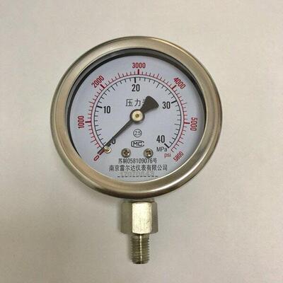 不锈钢压力表 不锈钢充油耐震压力表 直径61-68mm 40mpa 螺纹m8x1