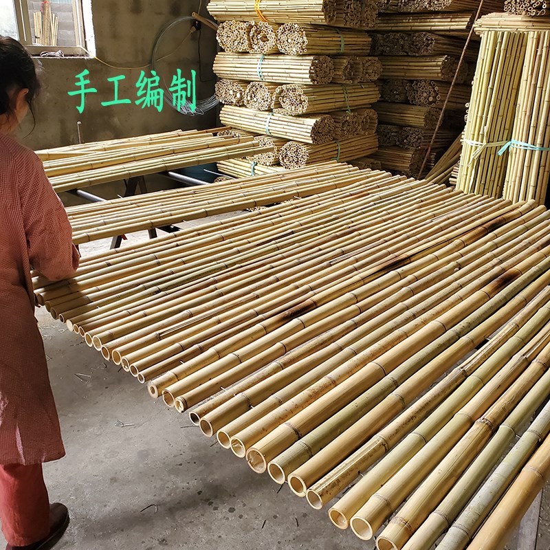 竹篱笆栅栏户外庭院装饰围墙防腐木碳化隔断日式别墅花园竹子围栏