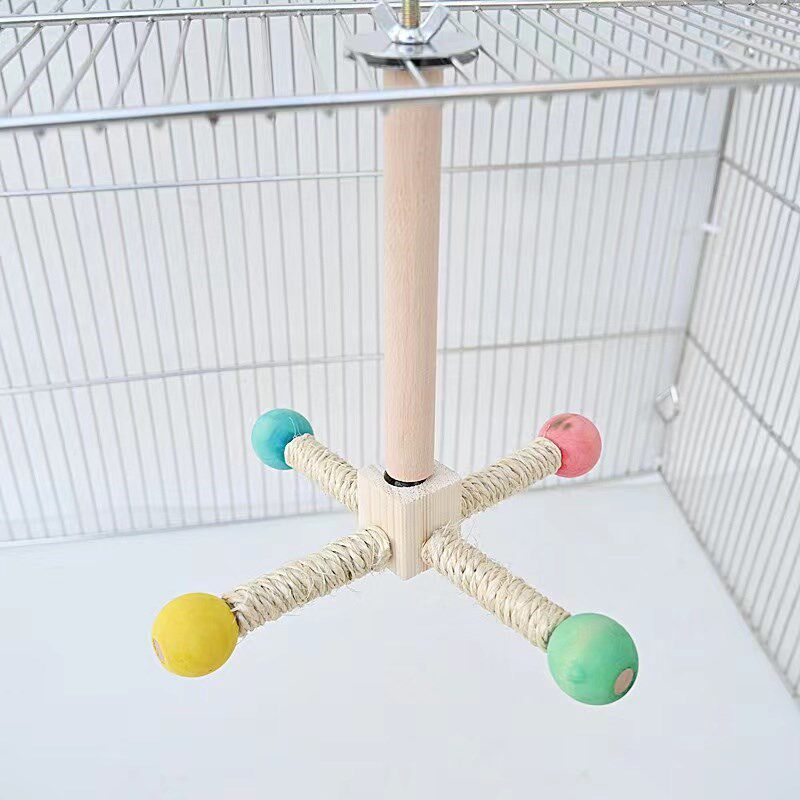 鹦鹉旋转风车玩具空中站架鸟站台耐啃咬鸟笼子配件玄凤牡丹装饰品图片