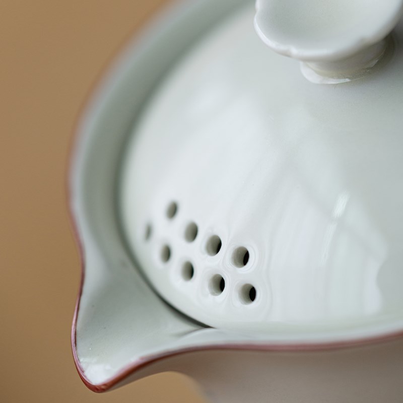 画续手绘樱花草木灰手抓壶盖碗泡茶杯单壶家用陶瓷不烫手功夫茶具