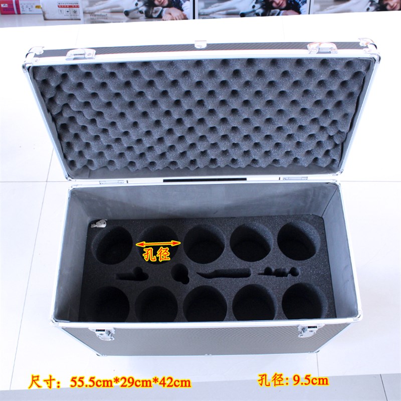包邮铝合金手提红酒拉杆箱10支装礼品箱酒杯/宴会/葡萄酒盒工具箱