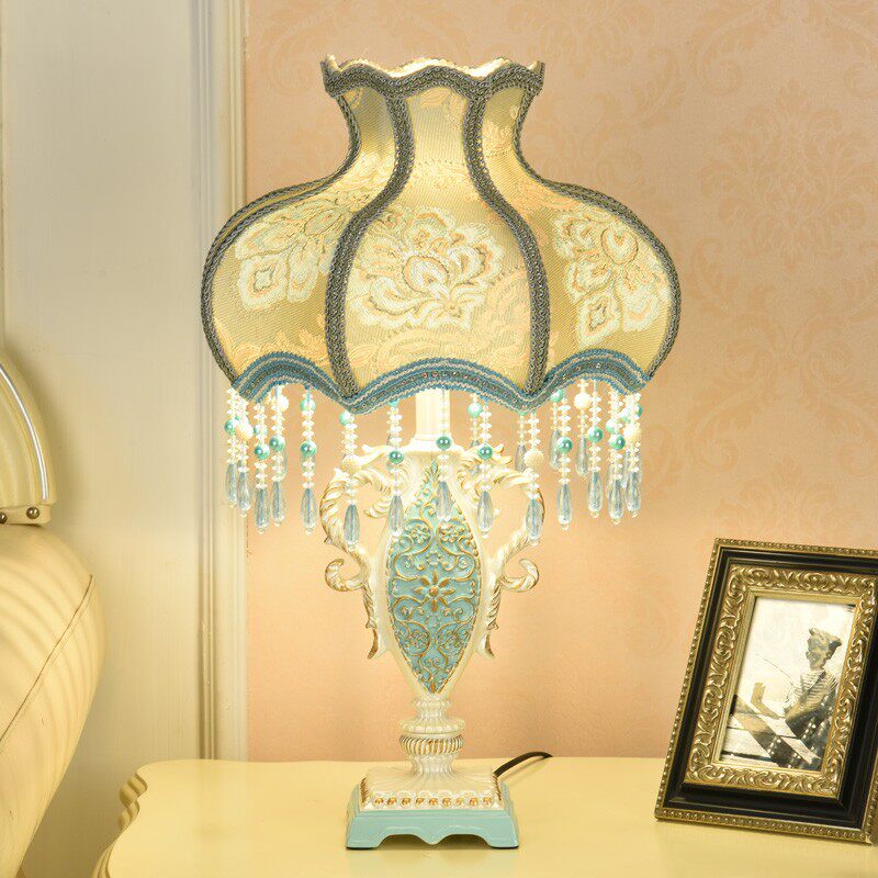 欧式台灯温馨浪漫田园家用插电式卧室遥控可调光喂奶暖光床头灯