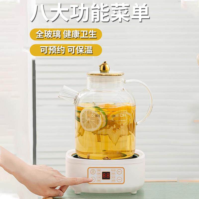 全玻璃生壶多2功能家花茶壶纯221.白色养玻璃用茶具套装电煮茶壶2