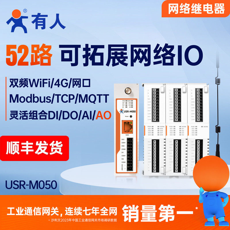 有人可扩展远程网络IO控制器模块图片