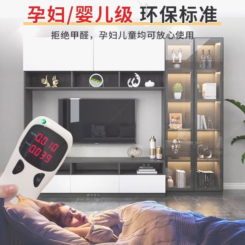 电视柜电视影视墙新款组合整套高柜客厅轻奢酒柜书柜带玻璃门定制