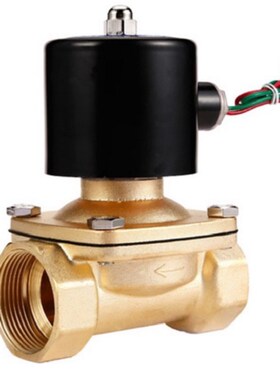 BOPU博普电磁常闭DN40铜电控开关水气2W400-40不发热2WBFR-40