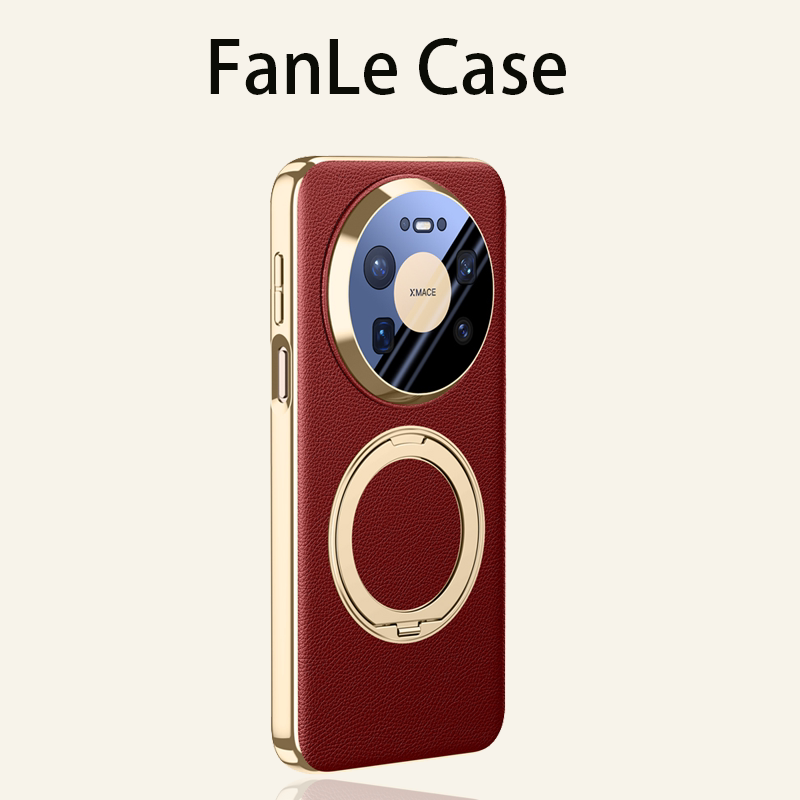 红色适用华为mate80promax手机壳新款mate80Pro系列磁吸支架80镜头全包超薄防摔壳真皮保护套高级感男女简约