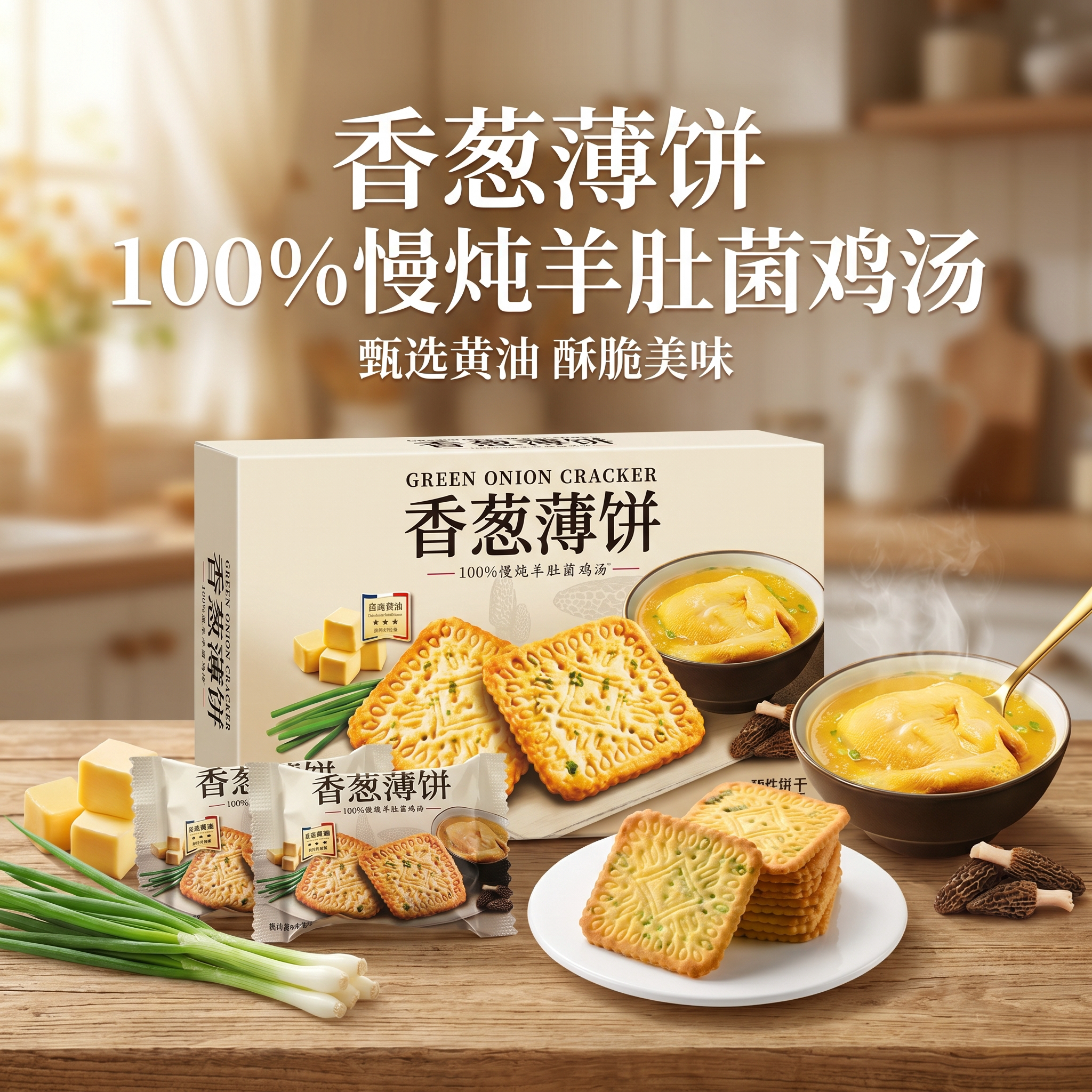 山姆会员卡超市代购伟龙香葱薄饼干咸香休闲零食点心下午茶零食