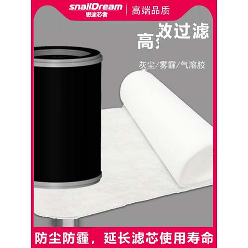 适配bures百而思吸猫毛KJ360MAX空气净化器XT-KJA06A初效滤棉