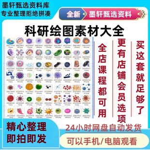 科研绘图素材ppt材料实验仪器设备化学生物流程图片SCI器官细胞A