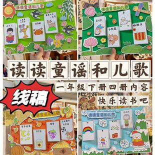 读读童谣和儿歌手抄报创意立体手抄报模板小学生语文课外读书阅读