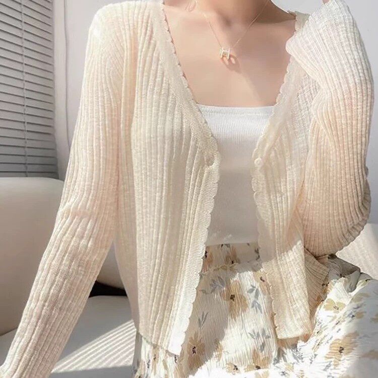 夏季冰丝针织防晒开衫女