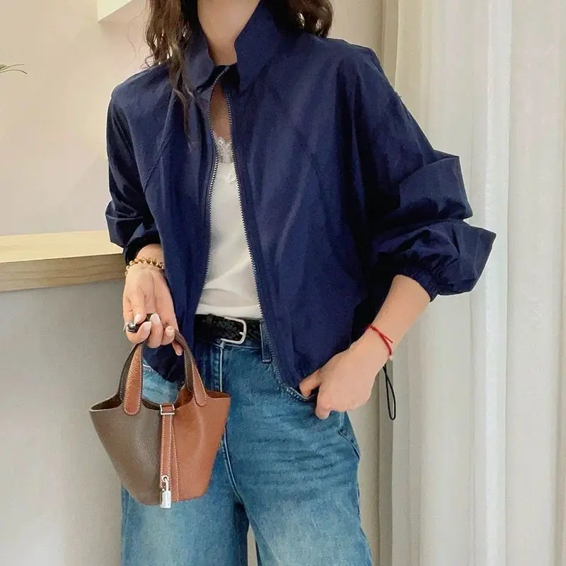 春夏女立领短款薄透气防晒衣