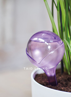 Elho圆球自动渗水浇花器 旅行出差绿植自助浇灌滴水器2件套荷兰制