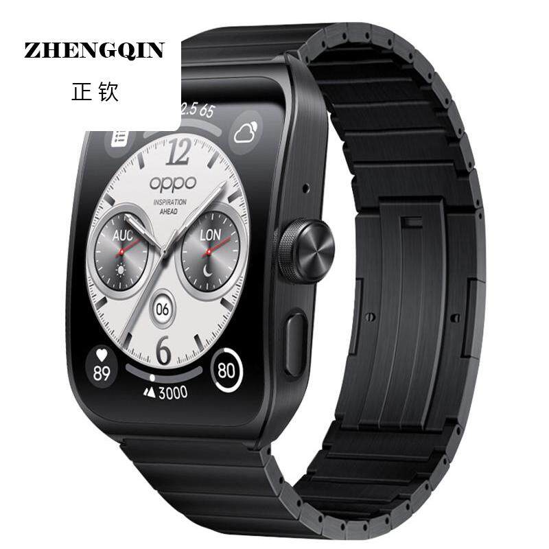 适用oppowatch4pro表带钛金属oppowatchx表带金属新款x男女生watc