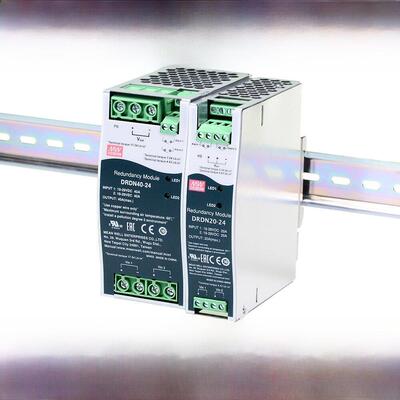 明纬开关电源DRDN20/40-12/24/48V导轨DIN安装冗余控制模块40/20A