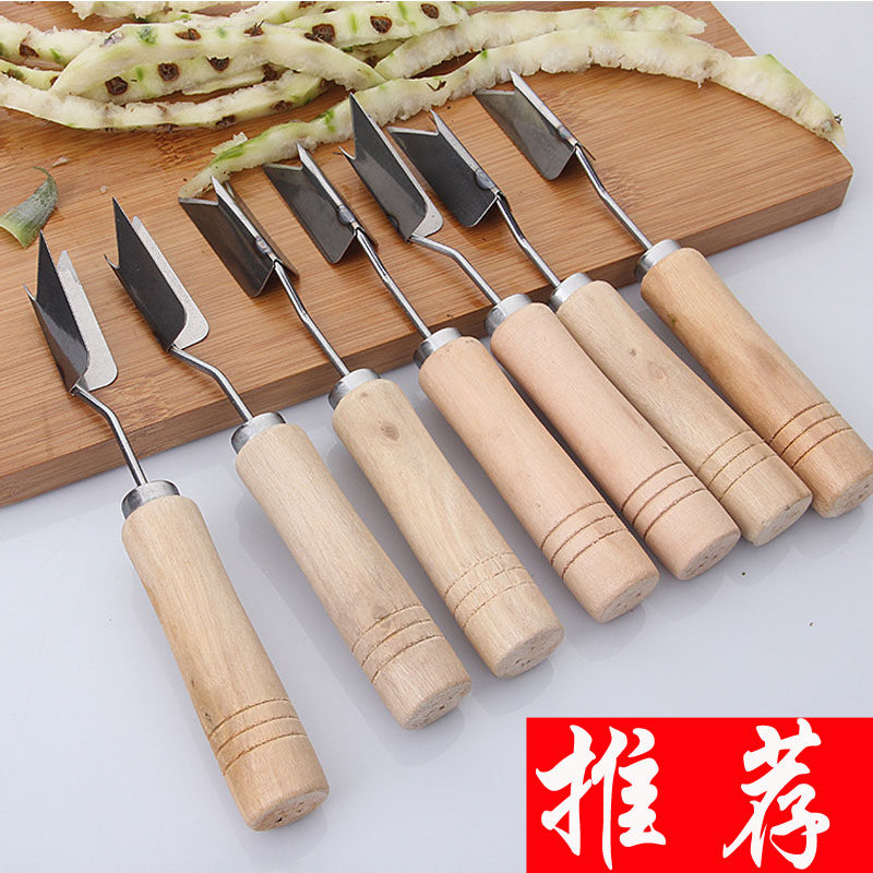 不锈钢木柄菠萝挑 菠萝去籽 菠萝去眼器 菠萝刀
