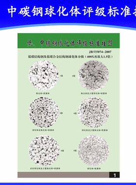 低中碳钢球化体评级标准挂图JB/T5074-2007 金相挂图图谱