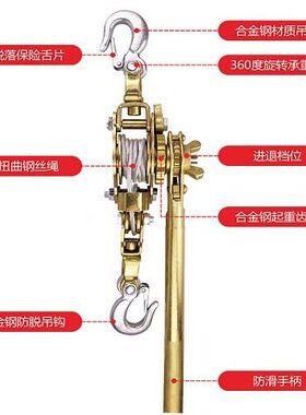 速发收紧钢丝绳紧线器拉紧器卡线器电线拉紧器电工紧线器紧线钳紧