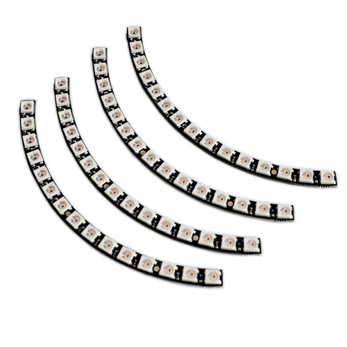 WS2812-60位全彩驱动LED 彩灯 Ring Wall Clock 环形灯1/4